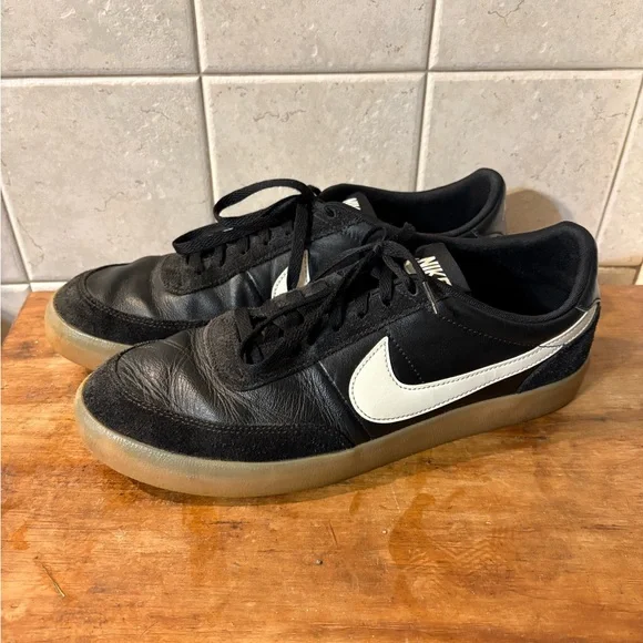 Nike Black and White leather Men's Shoes size 12 - Picture 1 of 4